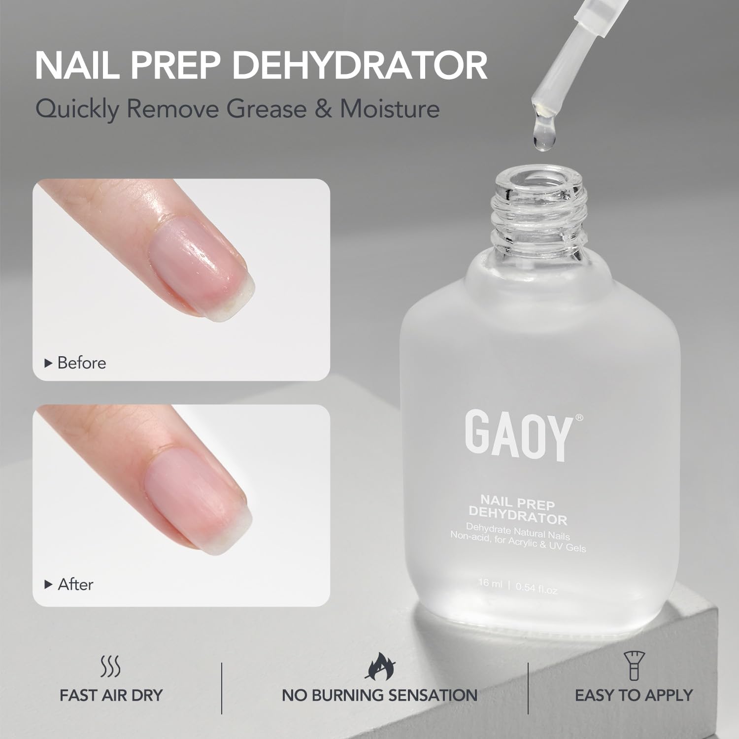 GAOY gel top coat delivers a glossy, glass-like finish after curing.