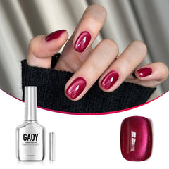 GAOY Glassy Cat Eye gel polish bottle showing shimmering light reflections for depth