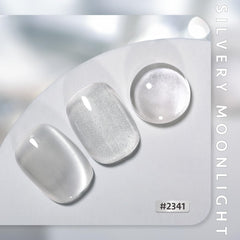 Close-up of holographic glitter in GAOY cat eye polish