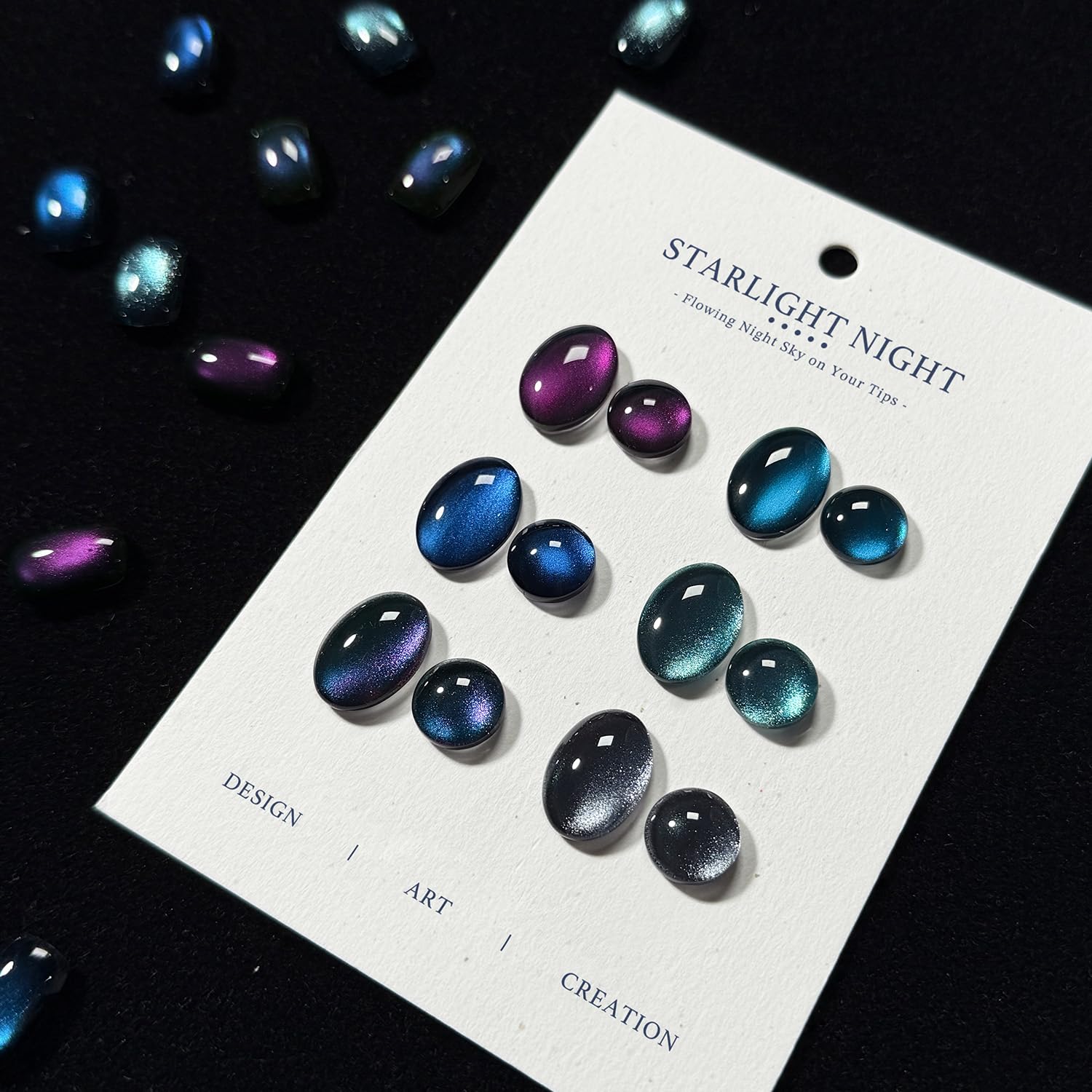 GAOY Cat Eye magnet pattern image shows customizable nail art effect