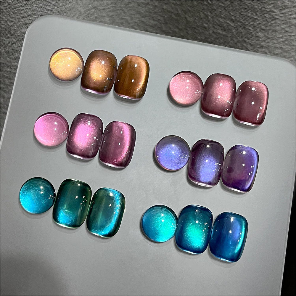 GAOY Glitter Cat Eye color 1 with magnet for shimmering galaxy finish