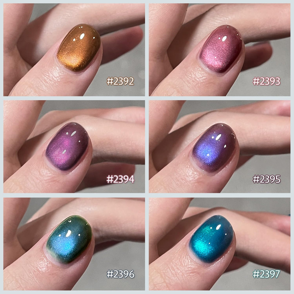 GAOY Glitter Cat Eye color 6 with magnet for salon-style manicure