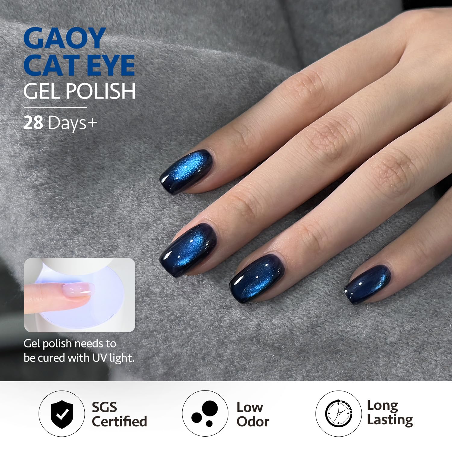 GAOY Glitter Cat Eye product ready for salon-quality manicure at home
