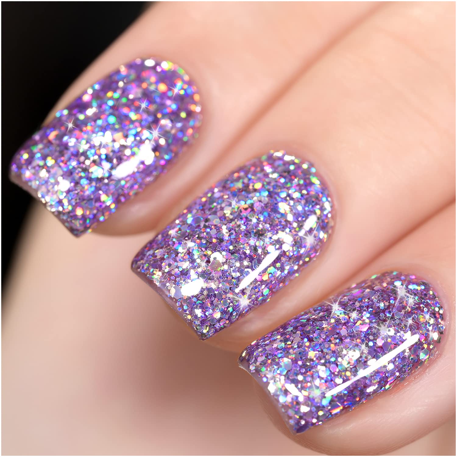 GAOY Lavender Fields 1116 bottle with sparkling glitter for eye-catching nails