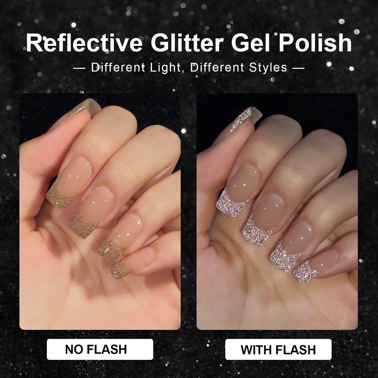 GAOY Glitter Gel Kit packaging open highlights convenient at-home set for quick manicures