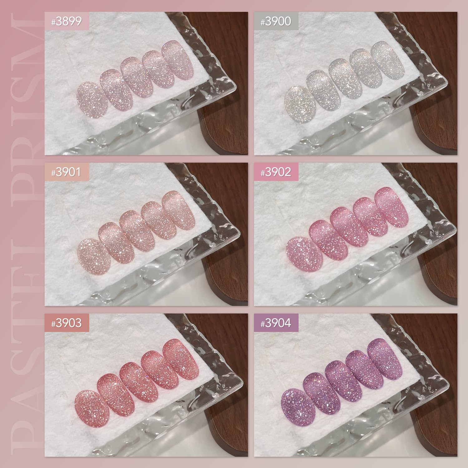 GAOY Glitter Jelly Gel Nail Polish Set of 6 Colors convenient at-home palette.