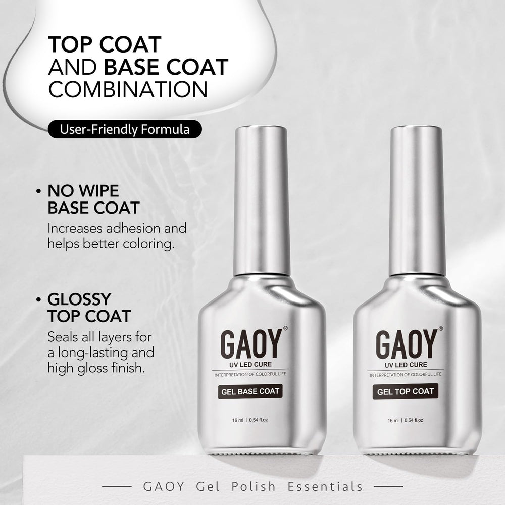 GAOY finished nails showcase a durable, glossy shine after cure.
