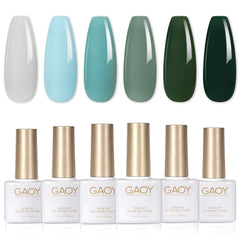 GAOY green gel nail polish forest green bottle delivering salon-quality shine at home.