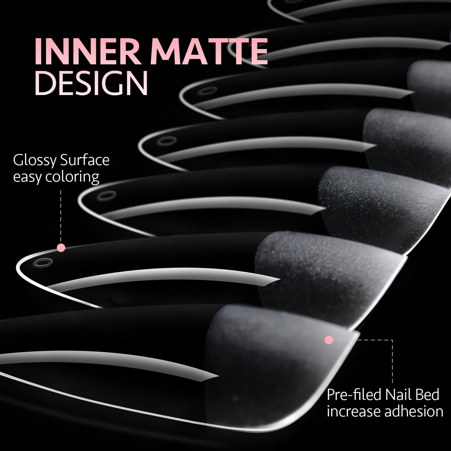 GAOY half-matte finish enhances adhesion for longer wear.