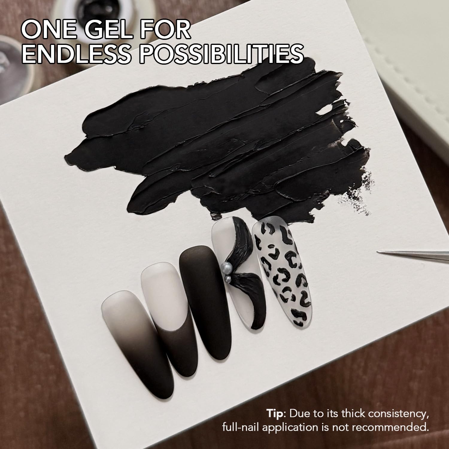 GAOY highly pigmented patting gel delivers opaque color in one pass.