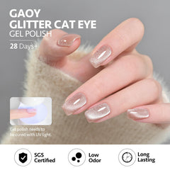 GAOY holographic cat-eye effect adds sparkle and depth to manicure