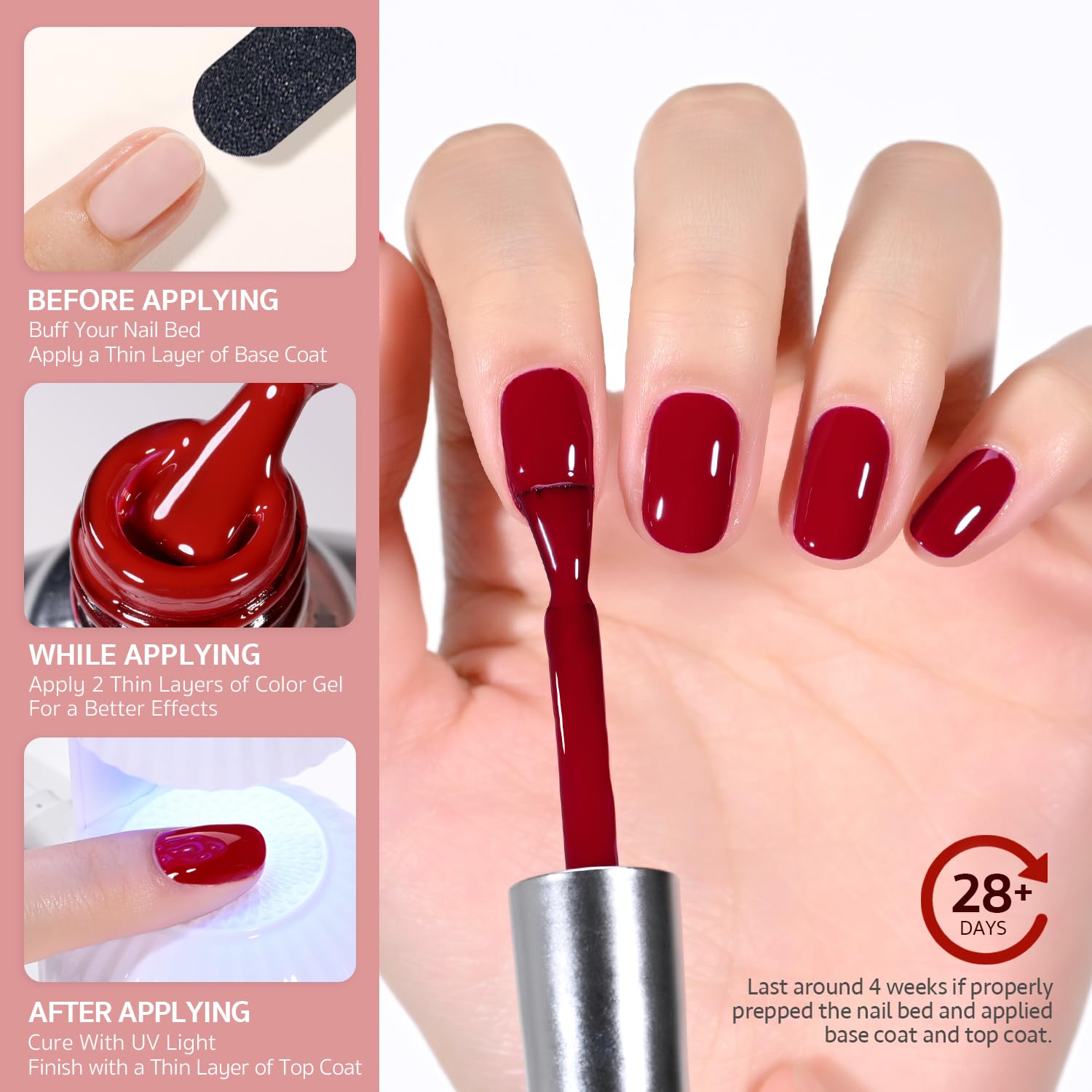 GAOY home manicure set enabling easy DIY gel nails at home