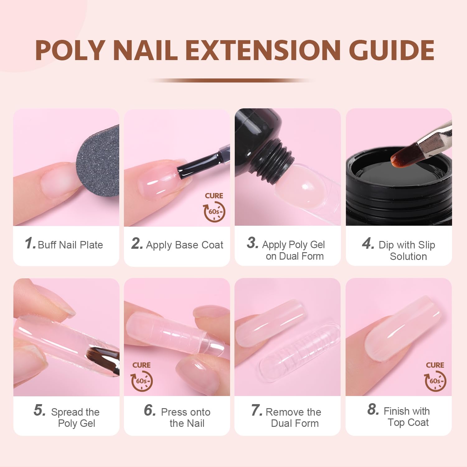 GAOY poly gel nail art at home setup for versatile designs.