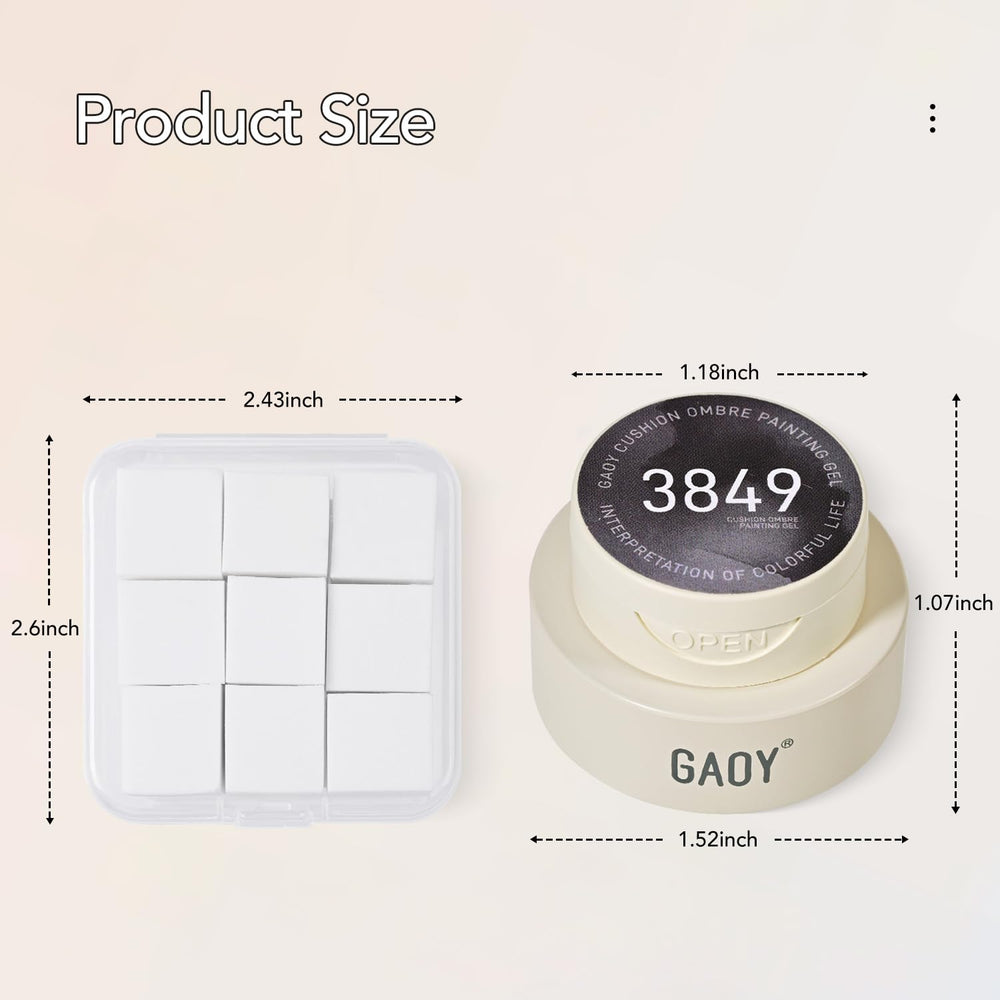 GAOY Home and salon kit essential for gradient nails anywhere.