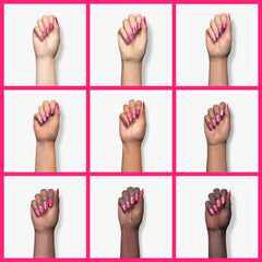 GAOY hot pink gel polish under lamp captures quick 60-second cure time.