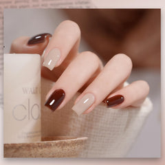 GAOY Jelly Brown swatch sheet demonstrates depth from sheer to opaque with multiple coats.