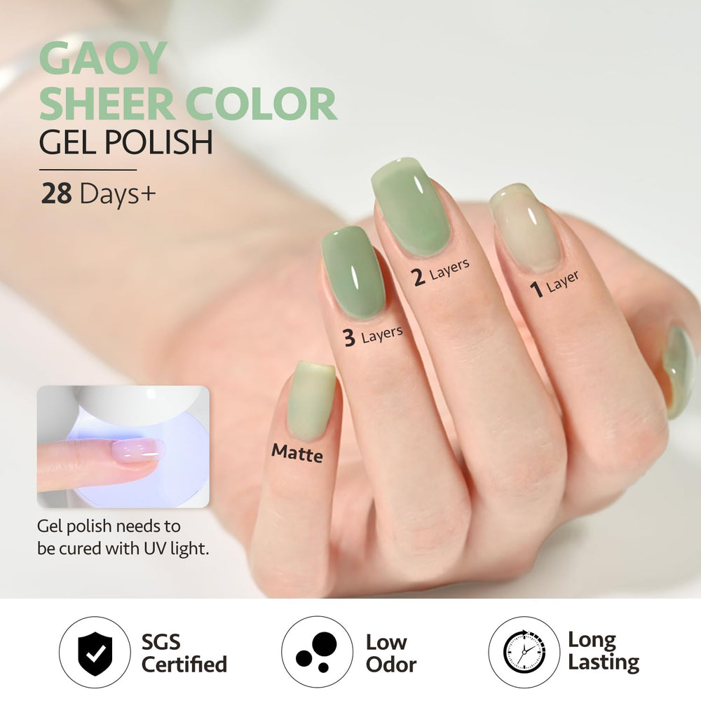 GAOY Jelly Gel Nail Polish 16ml bottle packaging ready for home nail art.