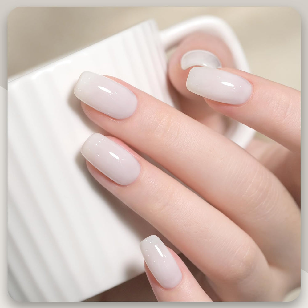 GAOY Jelly Gel Polish applicator brush applying smooth gel color at home