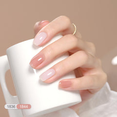 GAOY Jelly Gel Nail Polish Kit glossy top coat delivers shiny, lasting finish.