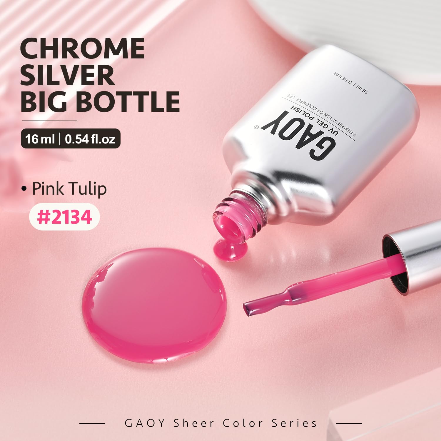 GAOY Jelly Gel 16ml bottle packaging suitable for at-home manicures.