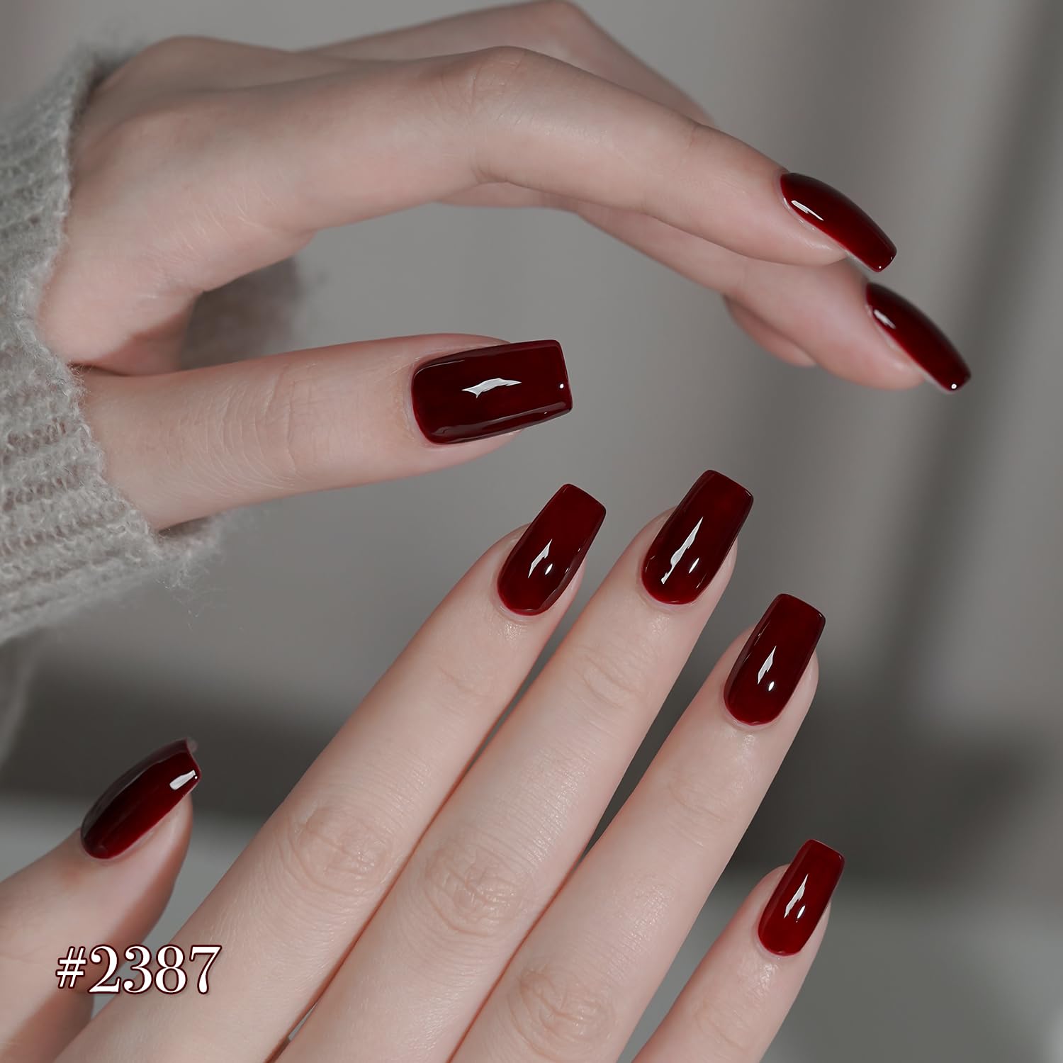 GAOY jelly gel nail polish creates a soft translucent finish.