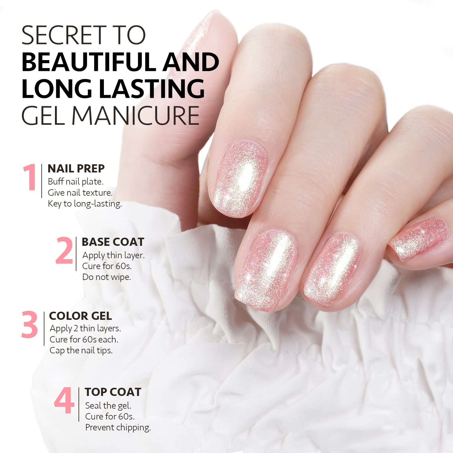 GAOY jelly-glitter finish ideas for at-home nail art