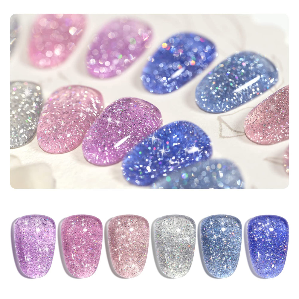 GAOY Jelly Glitter pink bottle ready for at-home manicure
