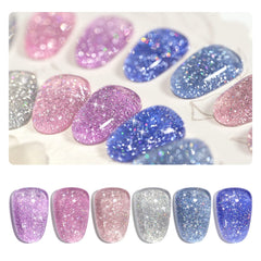GAOY Jelly Glitter pink bottle ready for at-home manicure