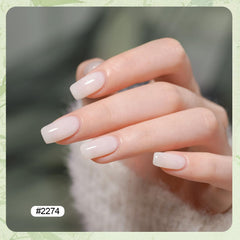 GAOY Jelly Green Gel Nail Polish Set provides long wear up to four weeks.