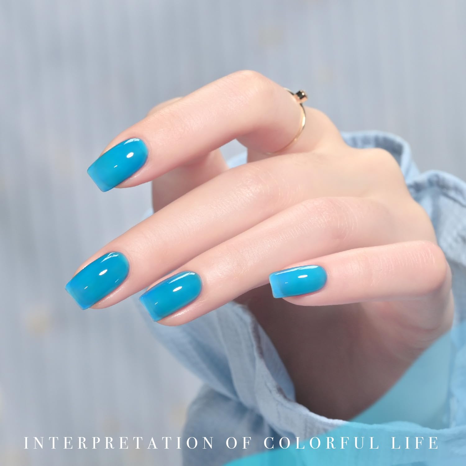 GAOY Jelly Neon Gel Polish application brush demonstrates smooth, even coats.