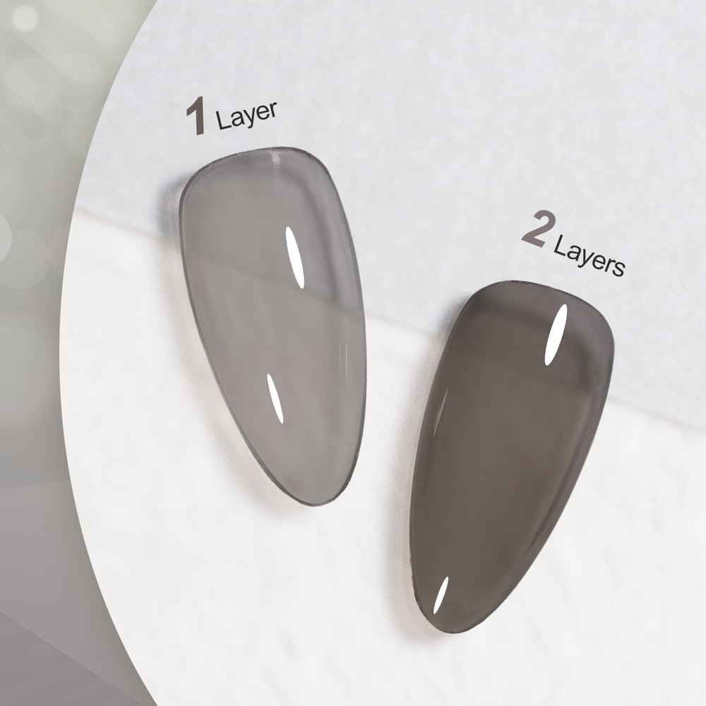 GAOY Jelly Nude Black gel brush close-up highlighting smooth application.