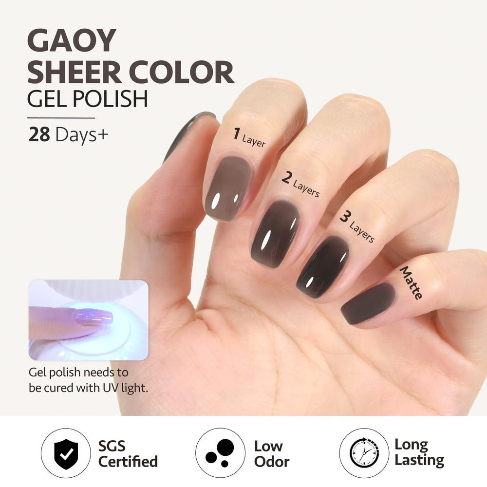 GAOY Jelly Nude Black packaging and 16ml bottle for at-home use.