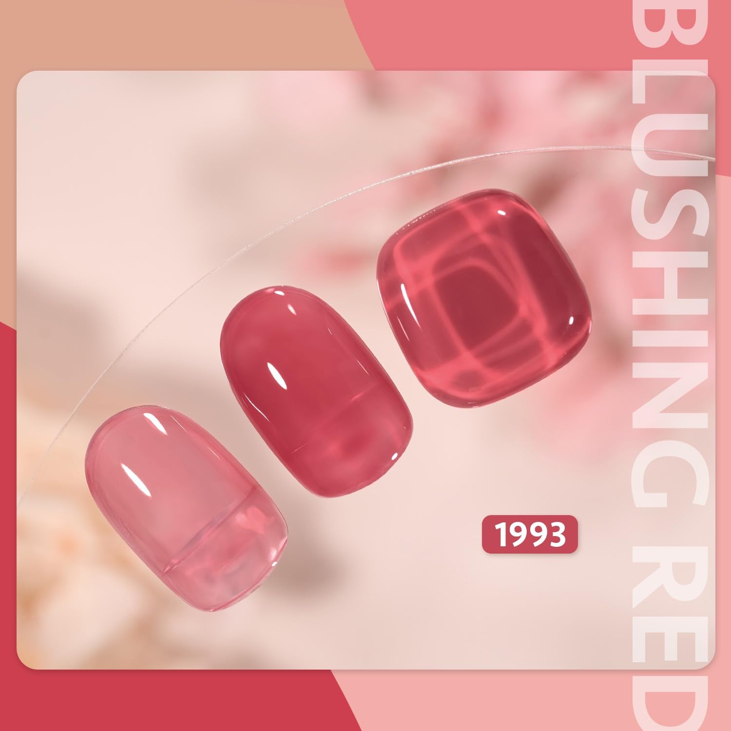 GAOY Jelly Nude gel nail brush application demonstrates layering for customizable shade.