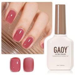 GAOY Jelly Nude Gel Nail Polish 1305 bottle close-up for clear coverage and at-home manicures