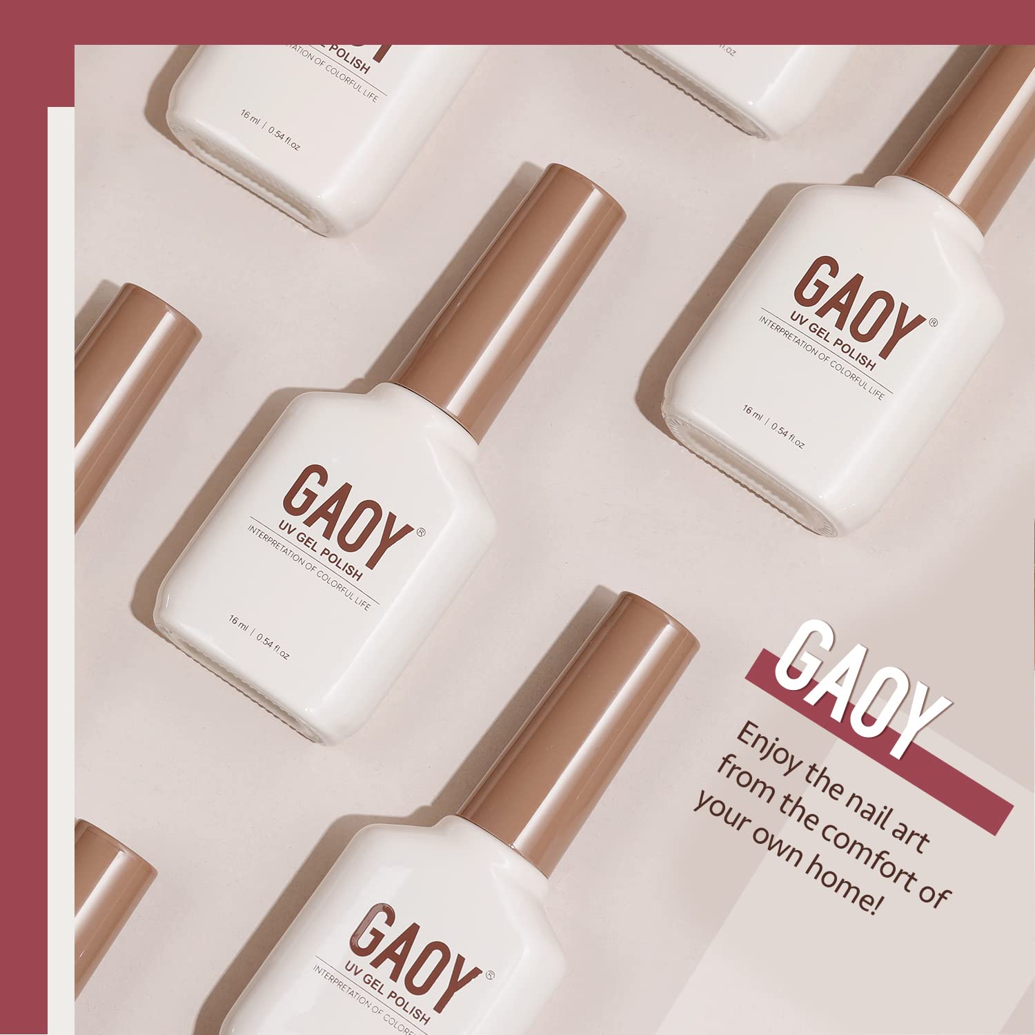 GAOY Jelly Nude Gel Nail Polish 1305 UV lamp cure for quick drying