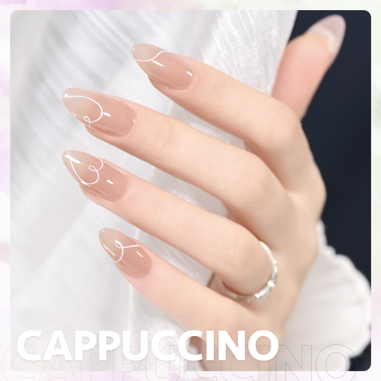 Close-up of GAOY Jelly Nude gel polish brush for smooth application.