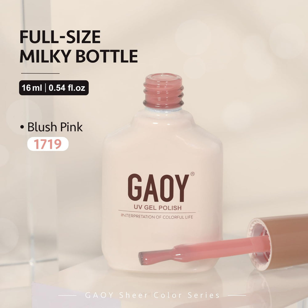 GAOY Jelly Nude 16ml bottle ready for at-home manicures.