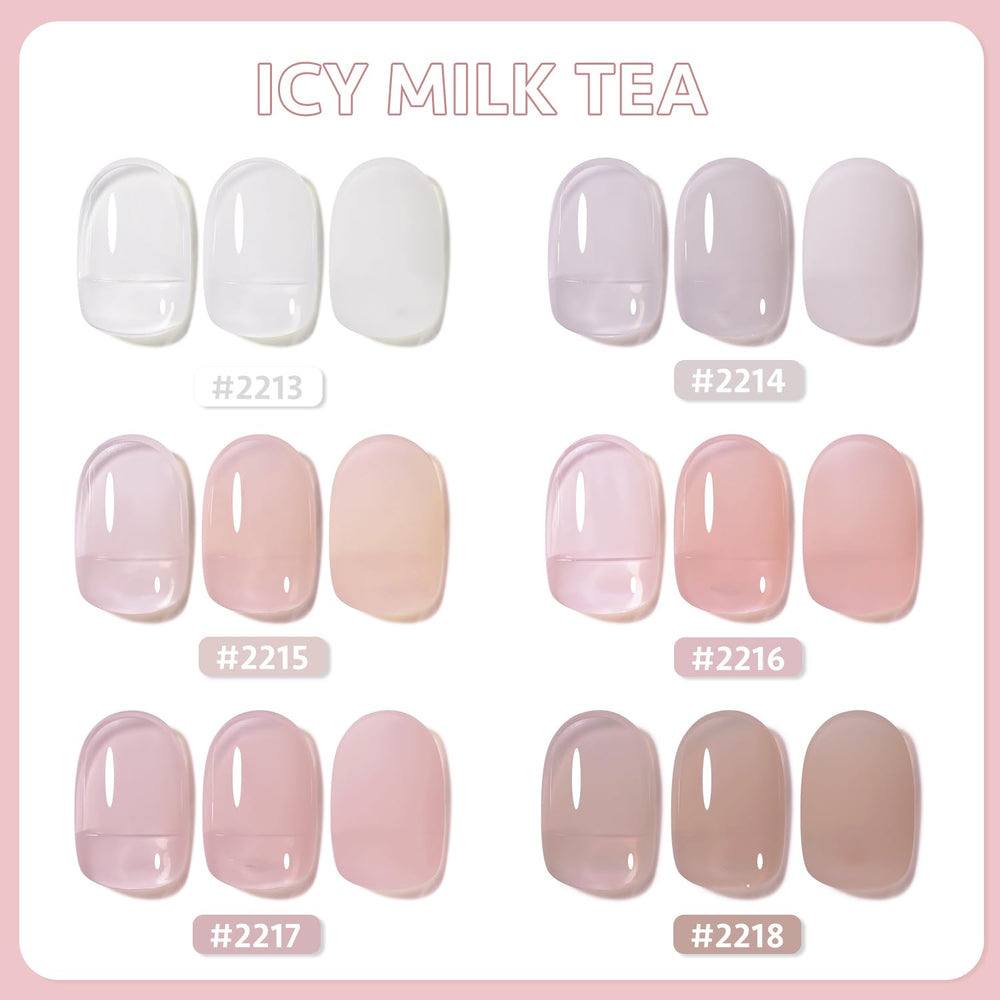 GAOY Jelly Nude bottles in a six-pack for easy at-home nail art