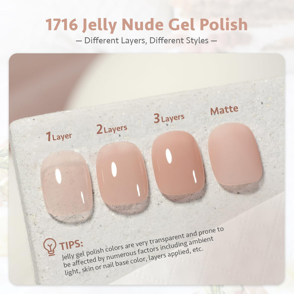 GAOY Jelly Nude gel polish brush for precise home application.