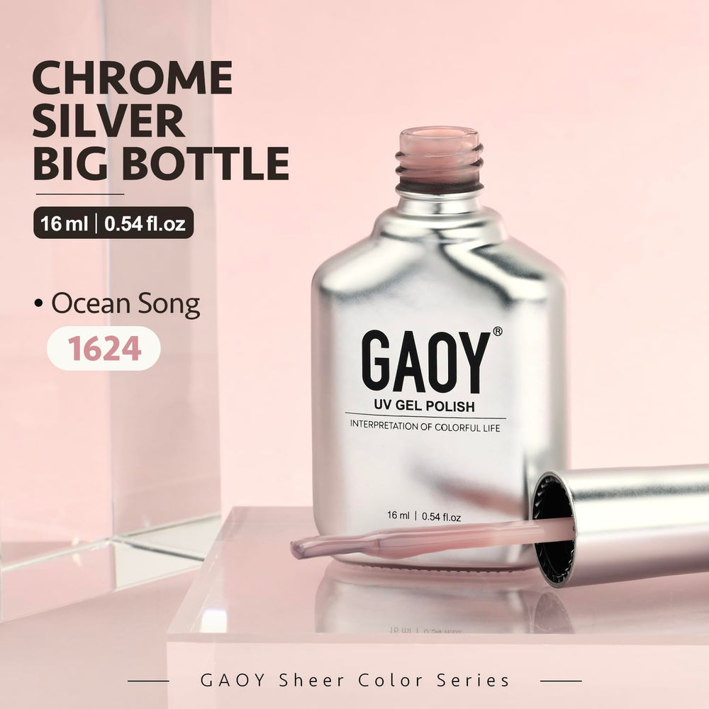 GAOY Jelly Nude Gel Nail Polish long-lasting gloss with base and top coats.