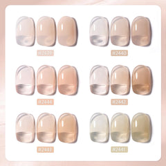 GAOY Jelly Nude Gel Polish 2 sheer pink shade for delicate, barely-there color