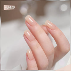 GAOY Jelly Nude Gel Polish 3 sheer brown tone for warm, versatile nails