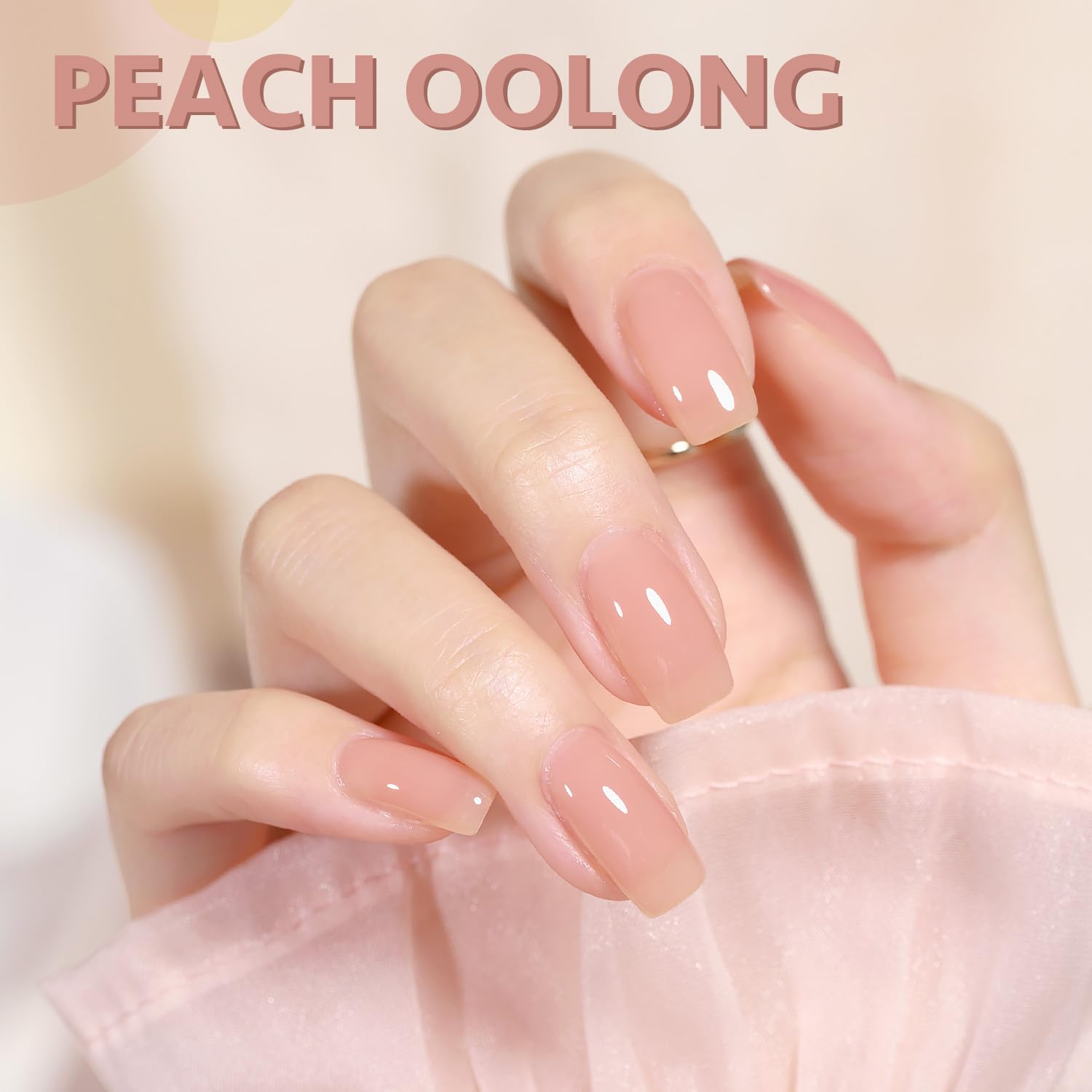 GAOY Jelly Nude Gel Polish application with smooth, even layers.