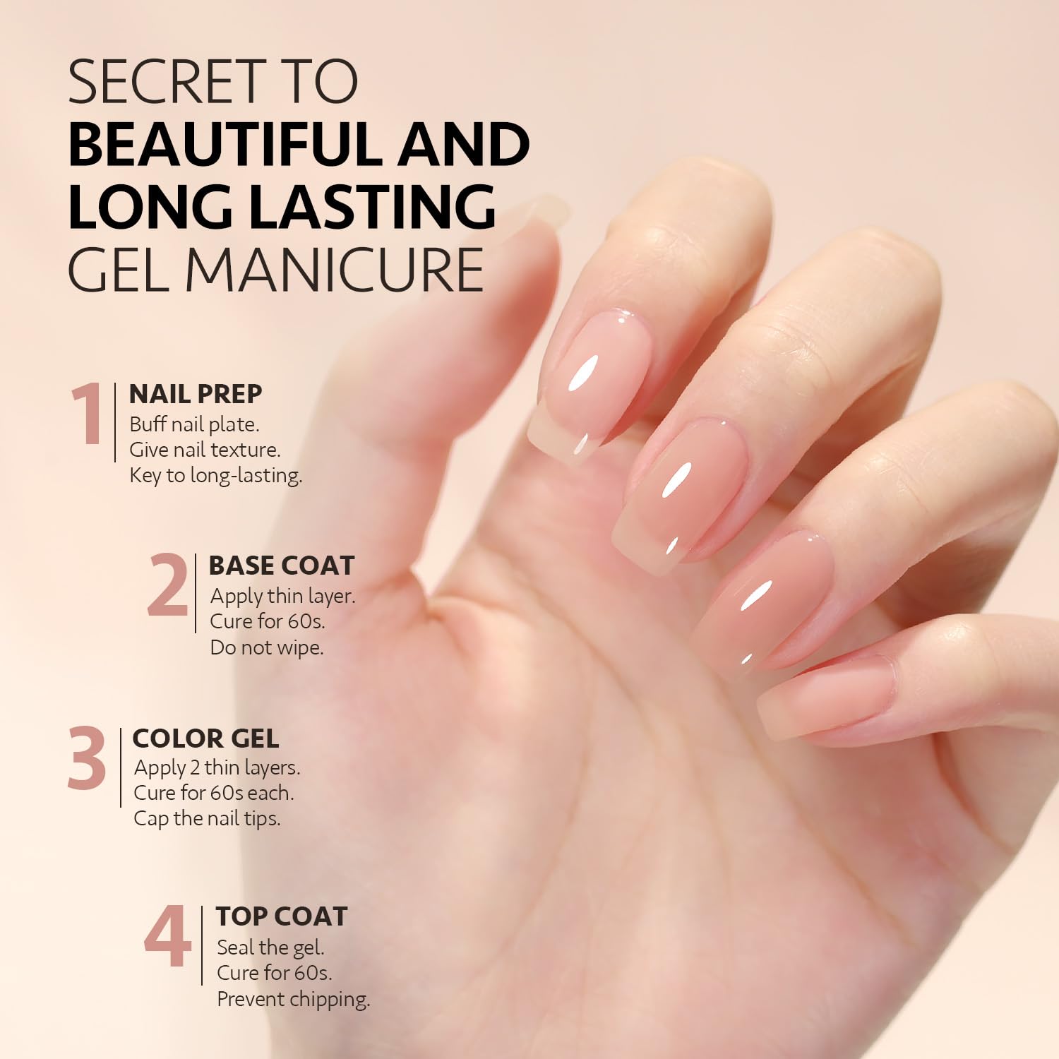 GAOY Jelly Nude Gel Polish 16ml bottle with generous volume for several manicures.