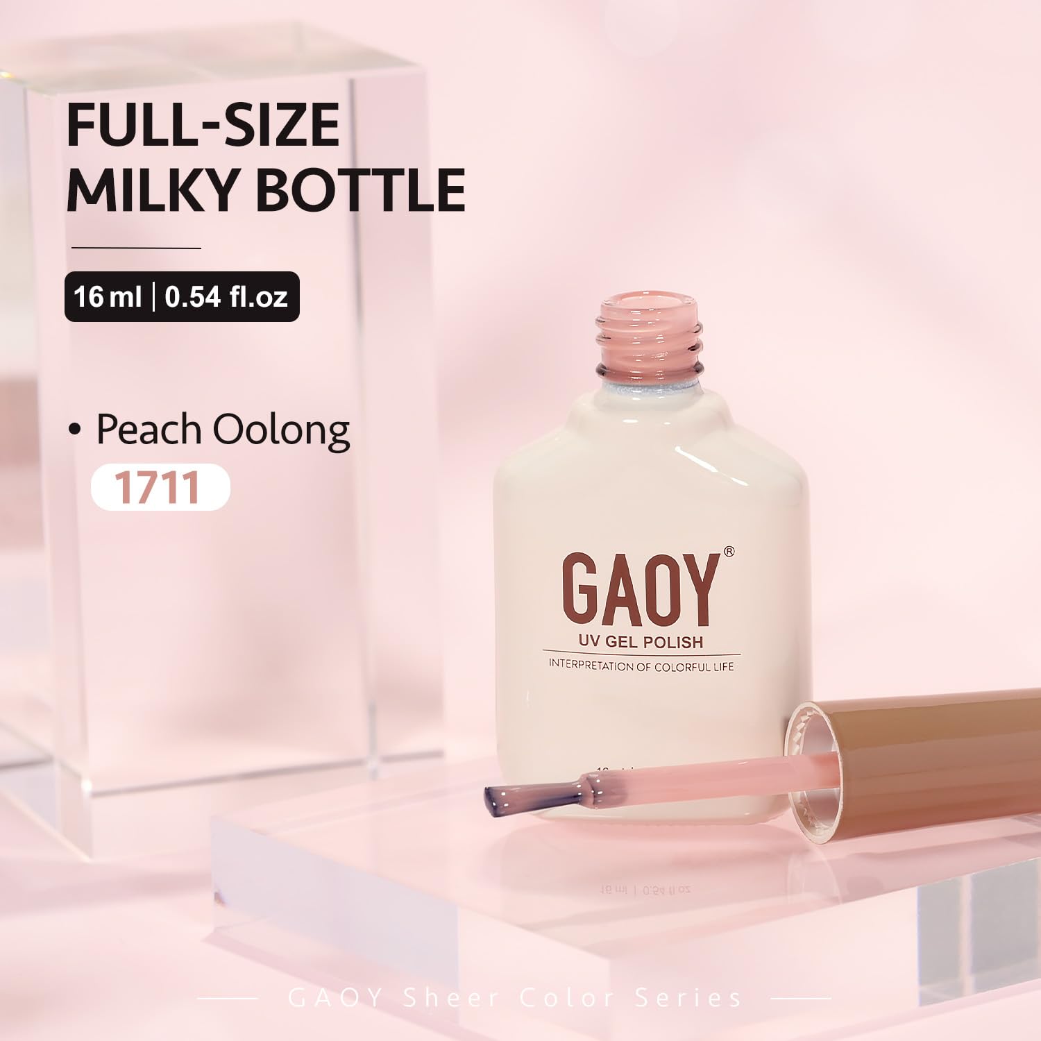 GAOY Jelly Nude Gel Polish formula is low odor and toxin-free for comfortable use.