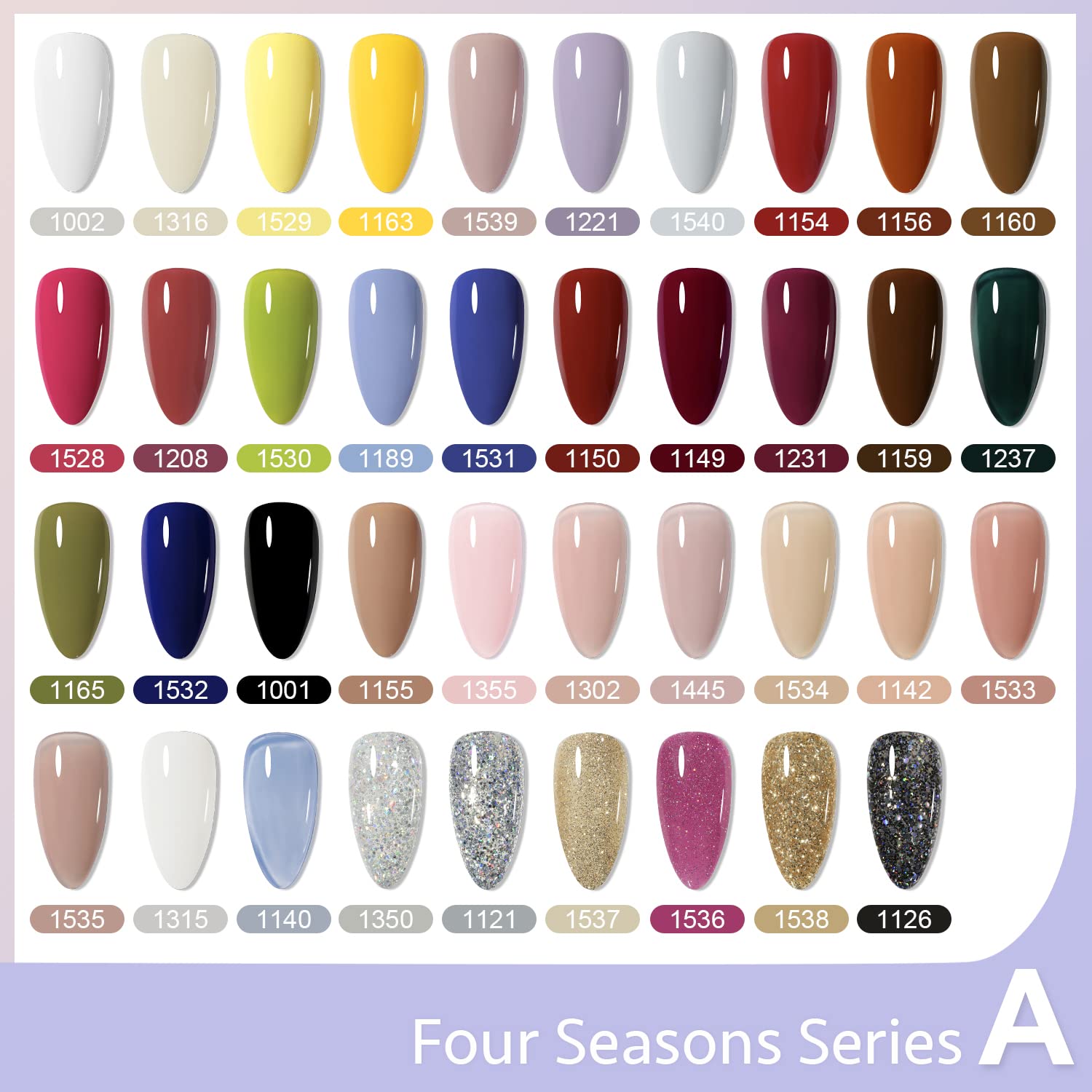 GAOY jelly nude glitter navy blue colors for elegant, long-lasting nails.