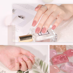 GAOY Jelly Nude Pink swatch showing gradient options for at-home gel nails.