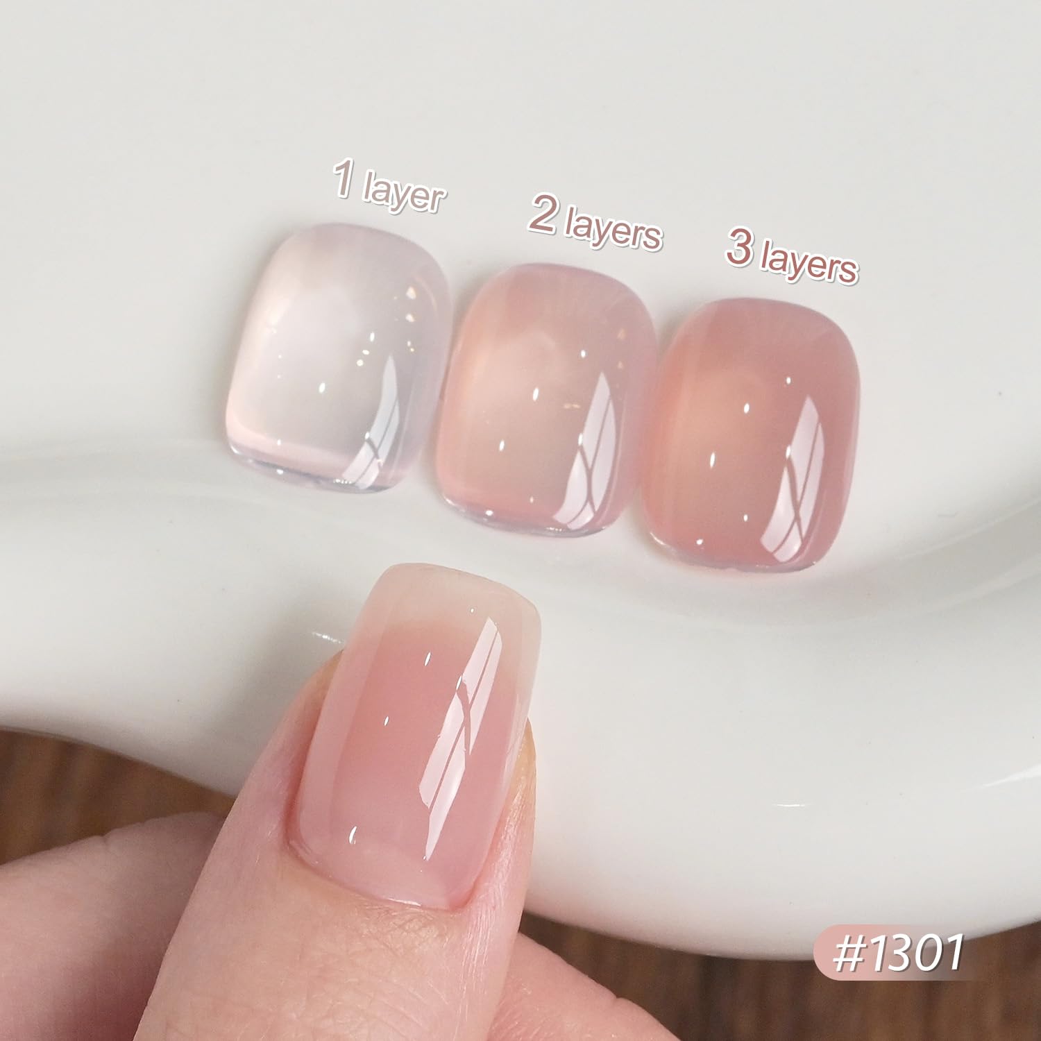 GAOY Jelly Nude Set: sheer brown bottle close-up for elegant daily wear