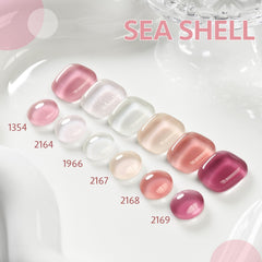 GAOY Jelly Pink Milky White color swatches showing sheer to opaque options