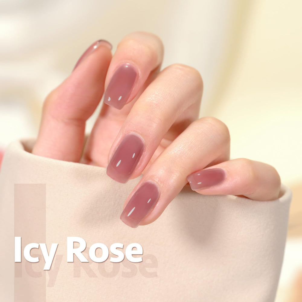 GAOY Jelly Pink Nude nails show a salon-quality home manicure